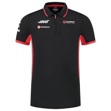 Imagem de CMC Motorsports Camisa polo masculina Haas Racing F1 2024, Preto, M