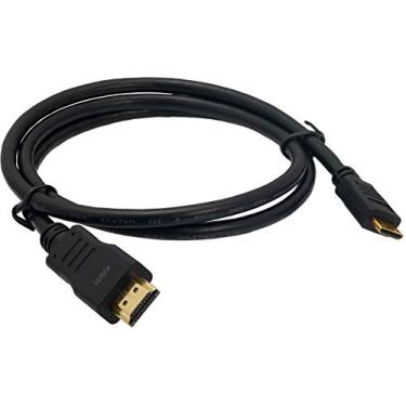 Imagem de Cabo HDMI de câmera para TV para Canon EOS Rebel SL1, SL2, T1i, T2i, T3, T4i, T5, T5i, T6, T6i, T6S, T7, T7i e modelos Powershot selecionados (não serve para todas as câmeras Canon, verifique os