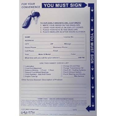 Imagem de Envelope Drop Off – Envelope Drop Off da After Hours Service EBNO-1 7210 (W16), White With Blue Ink, 6" x 9"