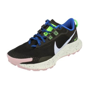 Imagem de Nike Tênis de corrida feminino Pegasus Trail 3, preto/azul-claro azul-royal, 35, 35