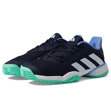 Imagem de adidas Barricade para meninas (criança pequena/criança grande), Tinta / Branco/Azul Fusion, 4.5 Big Kid