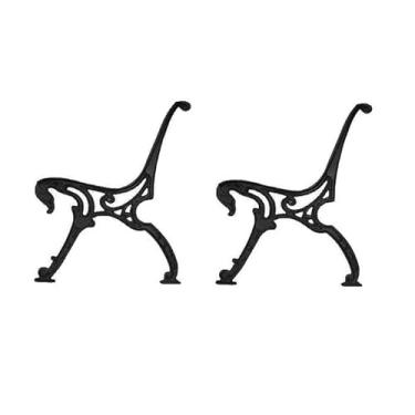 Imagem de Par Pé de Banco Jardim Praça Tamanduá em Ferro Fundido