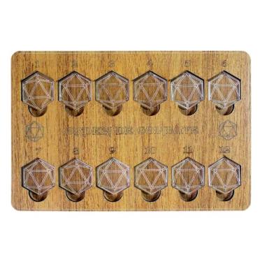 Imagem de Controlador de Iniciativas - Combat Initiative D20, Bandeja de Dados para RPG, MDF, Durável