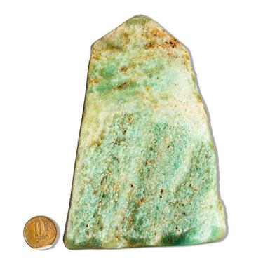 Imagem de 01 Aventurina Azul Pé Bico e Corpo Polido 850g 13cm Tipo B