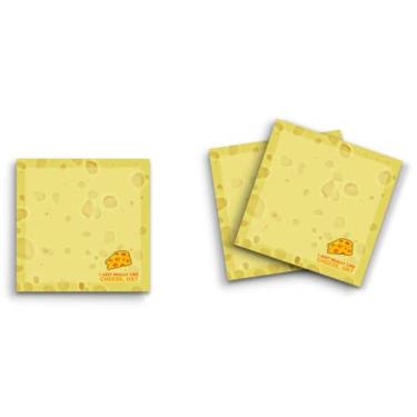 Imagem de Butler in the Home Sticky Notes Pacote com 12 7,6 cm x 7,6 cm, 50 folhas por bloco, I Just Really Like Cheese OK?, blocos de notas engraçados e fofos, papel planejador de diário