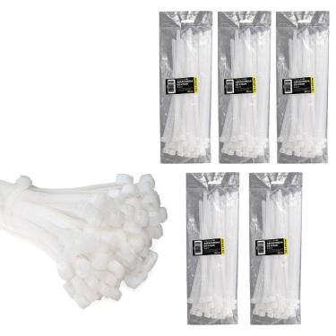 Imagem de Abraçadeira Nylon Enforca Gato 7,6X250Mm Branco Com 500 Un