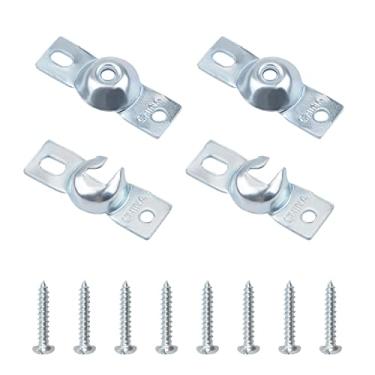 Imagem de UFURMATE Suporte de persiana de rolo, 2 conjuntos de persiana de janela de rolo de metal suportes de montagem interna, suporte de cortina com parafusos, kit de reparo de persiana de rolo resistente