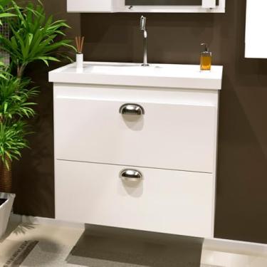 Imagem de Gabinete Toucador Para Banheiro Veneza Com Cuba 58cm Branco