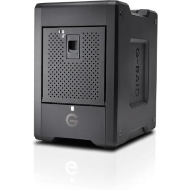 Imagem de SanDisk Professional G-RAID Shuttle 4 de 96 TB - Disco rígido externo de 4 compartimentos de classe empresarial, Thunderbolt 3 e USB-C, transportável, RAID de hardware - SDPH34H-096T-NBAAB