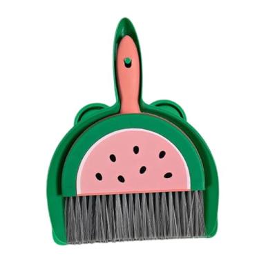 Imagem de Generic Conjunto de mini vassoura e pá de lixo para crianças Conjunto de ajudante de limpeza para crianças, melancia