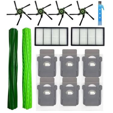 Imagem de Theresa Hay Peças de reposição para iRobot Roomba s9+ s9 Plus (9550) s9(9150) kit de acessórios para aspirador de pó robô, 14 pacotes, 1 conjunto de escovas de rolo, 2 filtros, 4 escovas laterais, 6