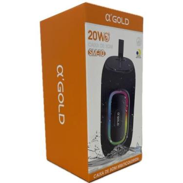 Imagem de Caixa de som 20w bluetooth ipx6 agold anatel sm-10 - AGold