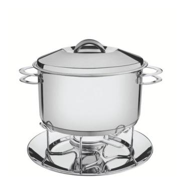 Imagem de Rechaud Solar 6,1 L em Aço Inox Fundo Triplo com Fogareiro Tramontina 