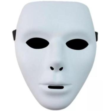 Imagem de Máscara De Terror Branca Sem Face Halloween Cosplay Fillme Terror Fant