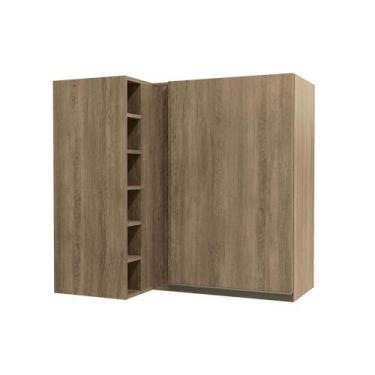 Imagem de Módulo Cozinha Kappesberg Maxxi Armário Canto Reto G768 1 Porta Nogal