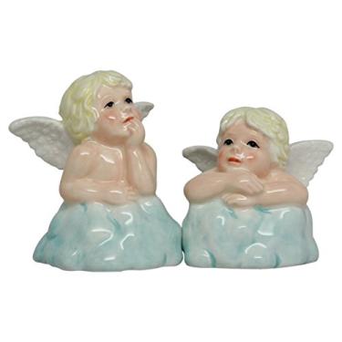 Imagem de Pacific Giftware Cupid Angels - Saleiro magnético e pimenteiro - They Kiss