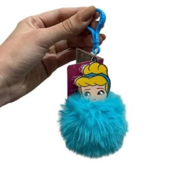 Imagem de Chaveiro Pompom Azul Princesa Disney Cinderela Toyng