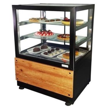 Imagem de DBR1.0 - Vitrine Refrigerada para bolos e doces 1,0m Preta - 220V - Om