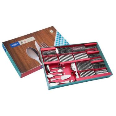 Imagem de Faqueiro Bellagio Jogo Com 90 Peças Brinox Aço Inoxidável para 12 Pess