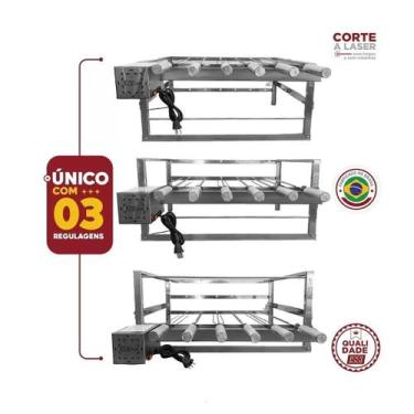 Imagem de Grill Giratório 6 Espetos De Inox Motor Removível Embutido - Issi Gril