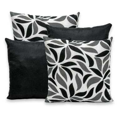 Imagem de kit 4 Capas de Almofadas 40x40cm Decorativa Estampadas  Gorgurinho - B