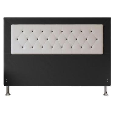 Imagem de Cabeceira King 1,95m Havana Suede com material sintético Branco - Pall