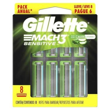 Imagem de Carga para Aparelho Gillette Mach3 Sensitive Leve 8 Pague 6, 8