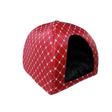 Imagem de Casinha Iglu Impermeável para Gatos e Cães - Pata Vermelha G - MULTIFL