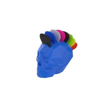 Imagem de Porta-palhetas Caveira Geométrica Mohawk Diversas Cores - PEKO, 3D-363