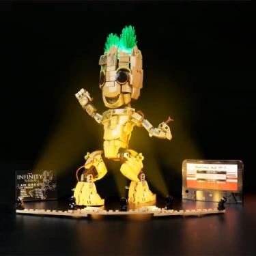 Imagem de Bourvill LED Lights Kit for Lego Marvel I am Groot 76217 - Lights Set Compatible with Lego 76217 Set -Classic Version (Lights Kit Without Model)