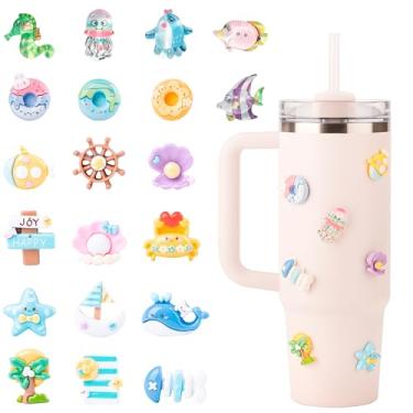 Imagem de Bluwing 20 Adesivos 3D para Copos Stanley, Garrafas de Água e Copos, Adesivos Impermeáveis para Hydroflask, YETI (Estilo 3)