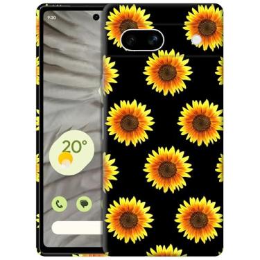 Imagem de GlamCase Capa para Google Pixel 7A 5G, Google Pixel 7A 5G - Design Hipster Girassóis Impressa Fina e Elegante Bonito Plástico Rígido Encaixar Capa Protetora de Designer/Capa para Pixel 7A 5G
