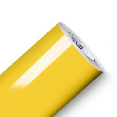 Imagem de Forro Papel Adesivo Rolo Contact Cozinha 10mx45cm Amarelo - Plavitec