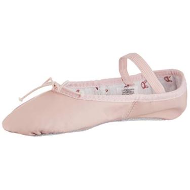 Imagem de Bloch Sapatilha de balé feminina Dance Bunnyhop com sola completa de couro, rosa, 16