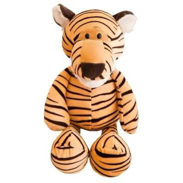 Imagem de BICHINHO de pelúcia | Brinquedos de pelúcia macios para abraçar, almofadas de pelúcia, brinquedo de boneca de animal peludo leão zebra trigre macaco castor raposa elefante girafa (TIGRE)
