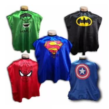 Imagem de Kit 5 Capas Super Heróis Para Corte Infantil Barbeiro - Barbershopp62
