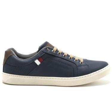 Imagem de Sapatênis Masculino Casual Conforto Dia a Dia - Free Jump, 40, Azul