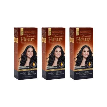 Imagem de Coloraçao Fleury 1.7 Preto Azulado - Kit C/ 3un - Embelleze