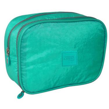 Imagem de Estojo Escolar 2 Divisórias Nylon Retangular Yepp MB13033-E, Verde