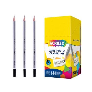 Imagem de Caixa de Lápis Preto Classic HB 144 Unidades Grafite Acrilex