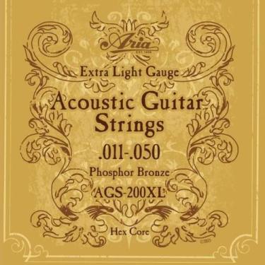 Imagem de Encordoamento Para Violão .011 Phosphor Bronze AGS200XL Aria Guitars