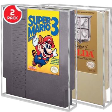 Imagem de Acrylic Display Protector compatible for Nintendo NES Games Cartridge - 4MM Thick, Anti-Dust, Anti UV, and Acid-free compatible for Duck Hunt, Adventure Island, Mega Man, Punch Out (Pack of 2)