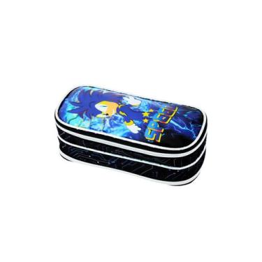 Imagem de Estojo Duplo Escolar Speed Storm Sonic - Denlex