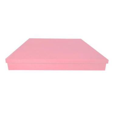 Imagem de Caixa Quadrada Tampa Sapato 45x45x6 Madeira Mdf Pintado - ATACADÃO DO 