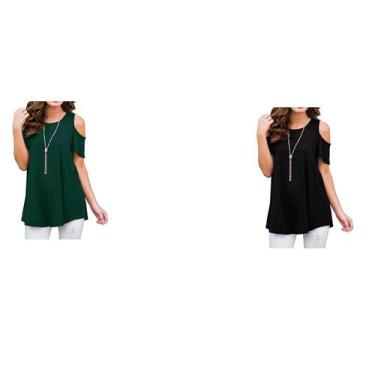 Imagem de Blusa Bata Ombro Vazado  Soltinha Malha Viscolycra Veste Legging BL 05