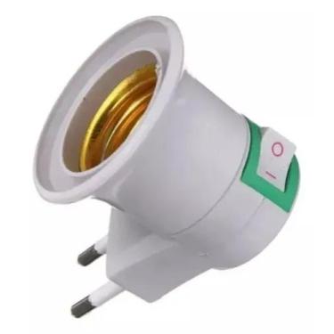 Imagem de Soquete Bocal E27 Adaptador Lâmpada Tomada Liga E Desliga - SGB MODAS