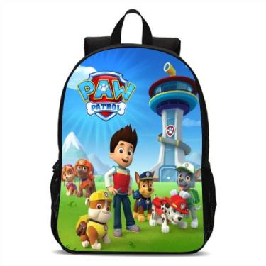 Imagem de Mochila Escolar Infantil Patrulha Canina Meninos Animação Bolsa de cos