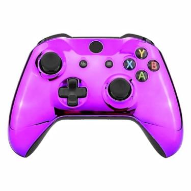Imagem de eXtremeRate placa frontal cromada para Microsoft Xbox One S e Xbox One X Controller, Chrome Purple