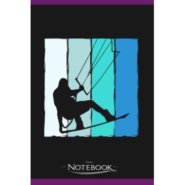Imagem de Vintage Kitesurfer Kiteboarding Kiting Wakeboard Notebook: 6x9, 120 Pages| Notebook Writing and Journaling for School or Office College Ruled Diary