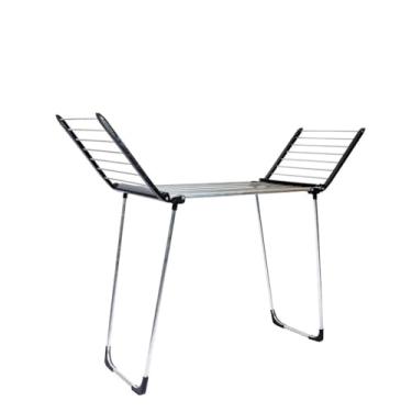 Imagem de Varal De Chão Dobrável Aluminio Retrátil 1,60m - Não Enferruja - Reforçado